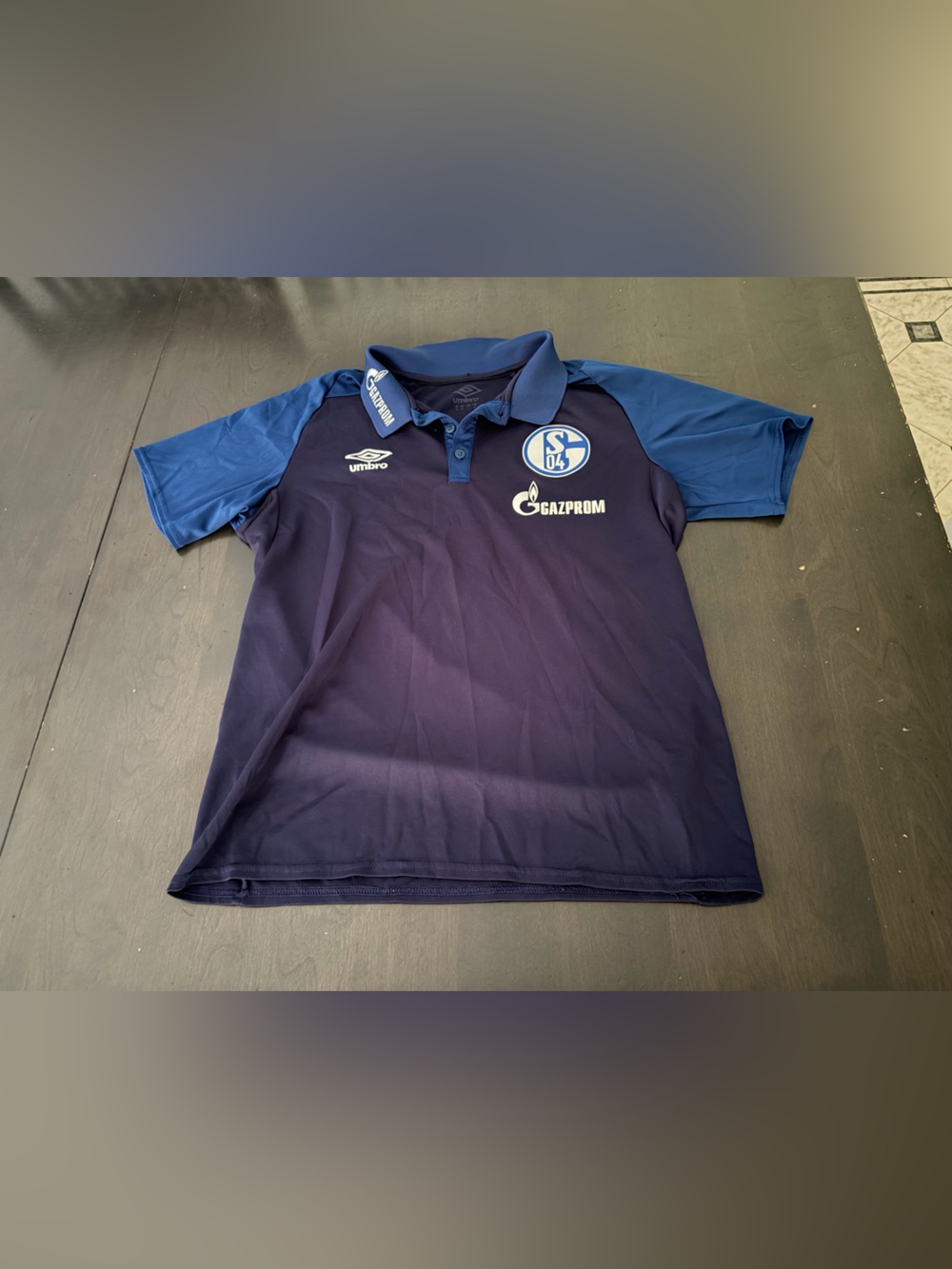 Umbro FC Schalke 04 Gazprom Polo Shirt - Youth Size M